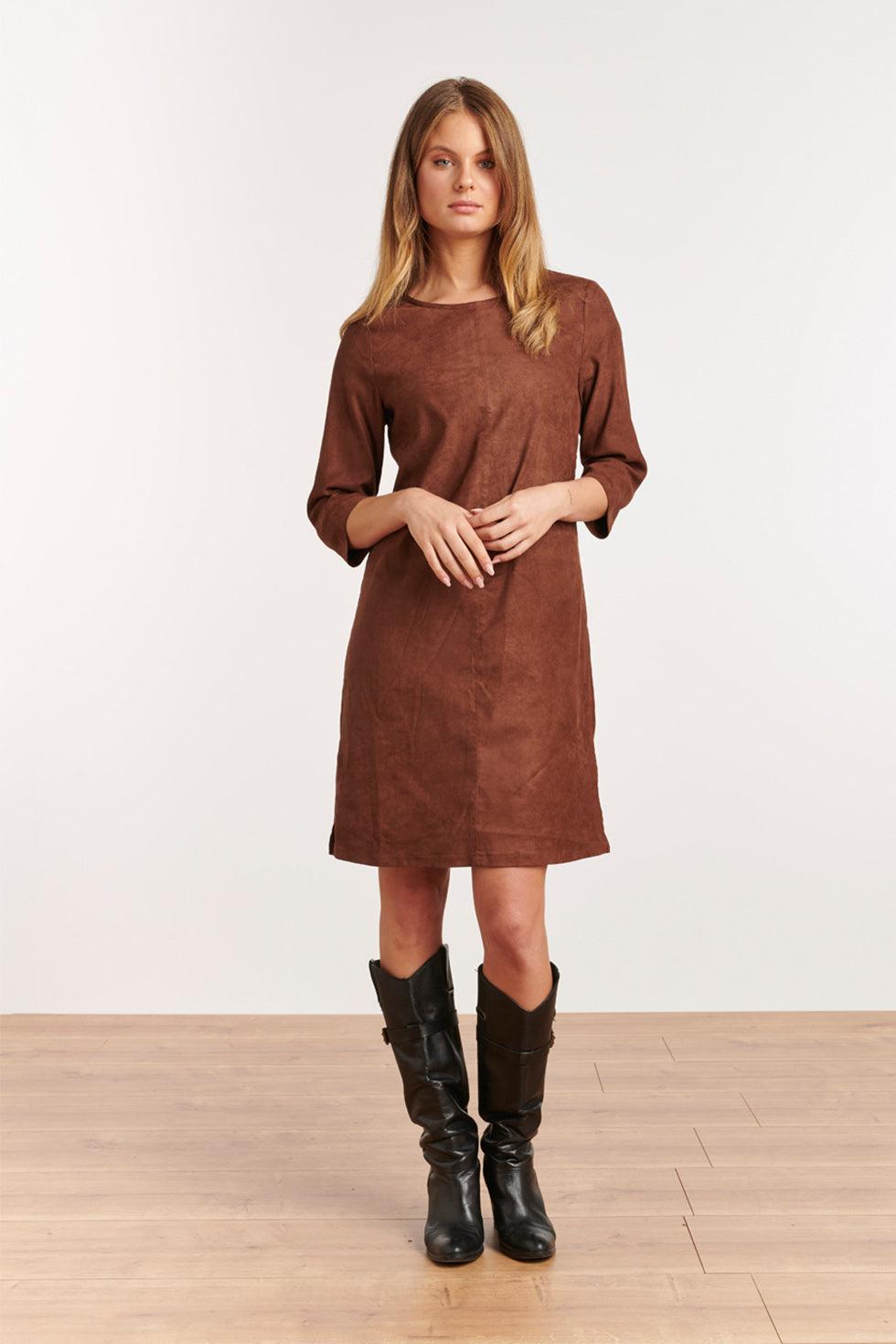 Suede jurk best sale