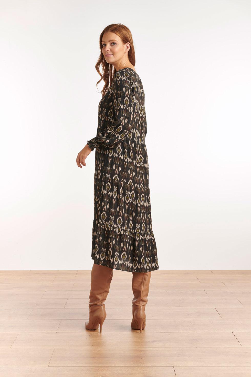 22622 Maxi Jurk Bohemian Aztec Print