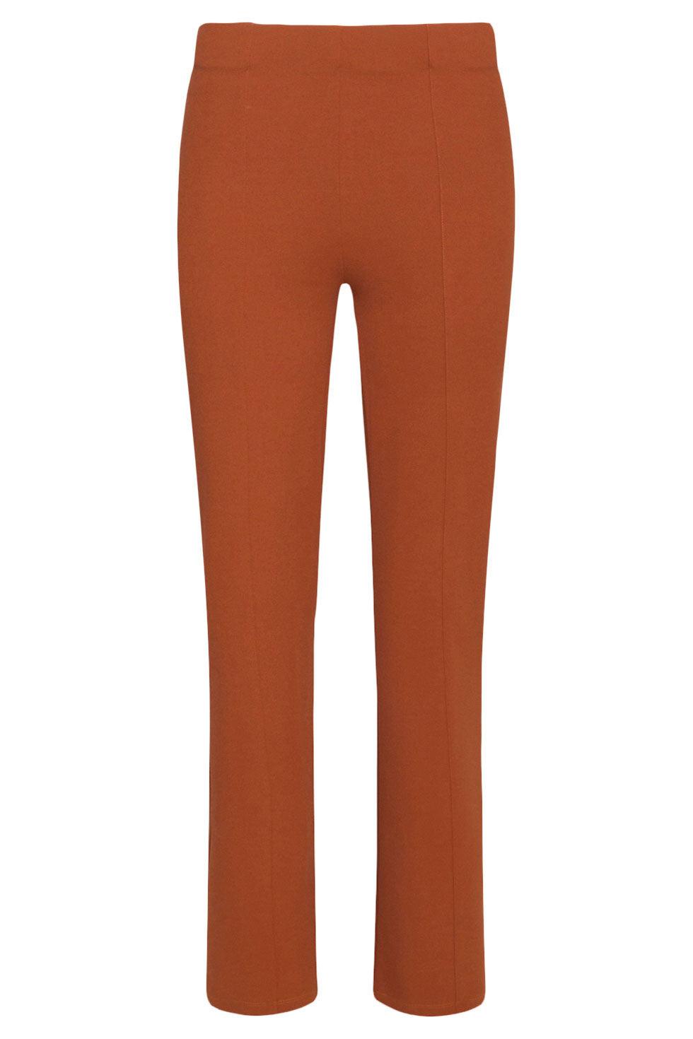 22734 Stretch Broek Wijde Pijp Bruin