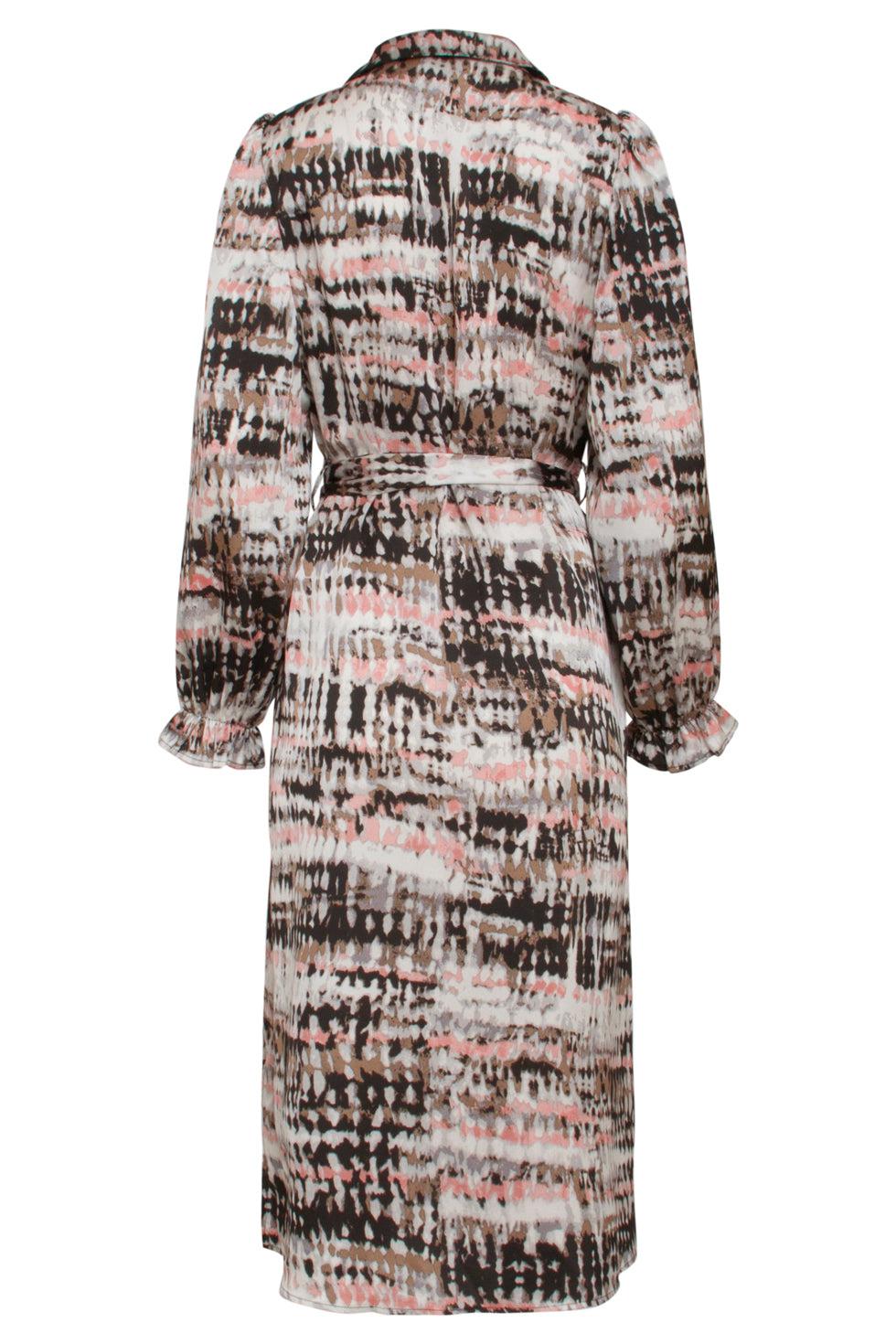 22801 Midi Jurk Met Abstract Print