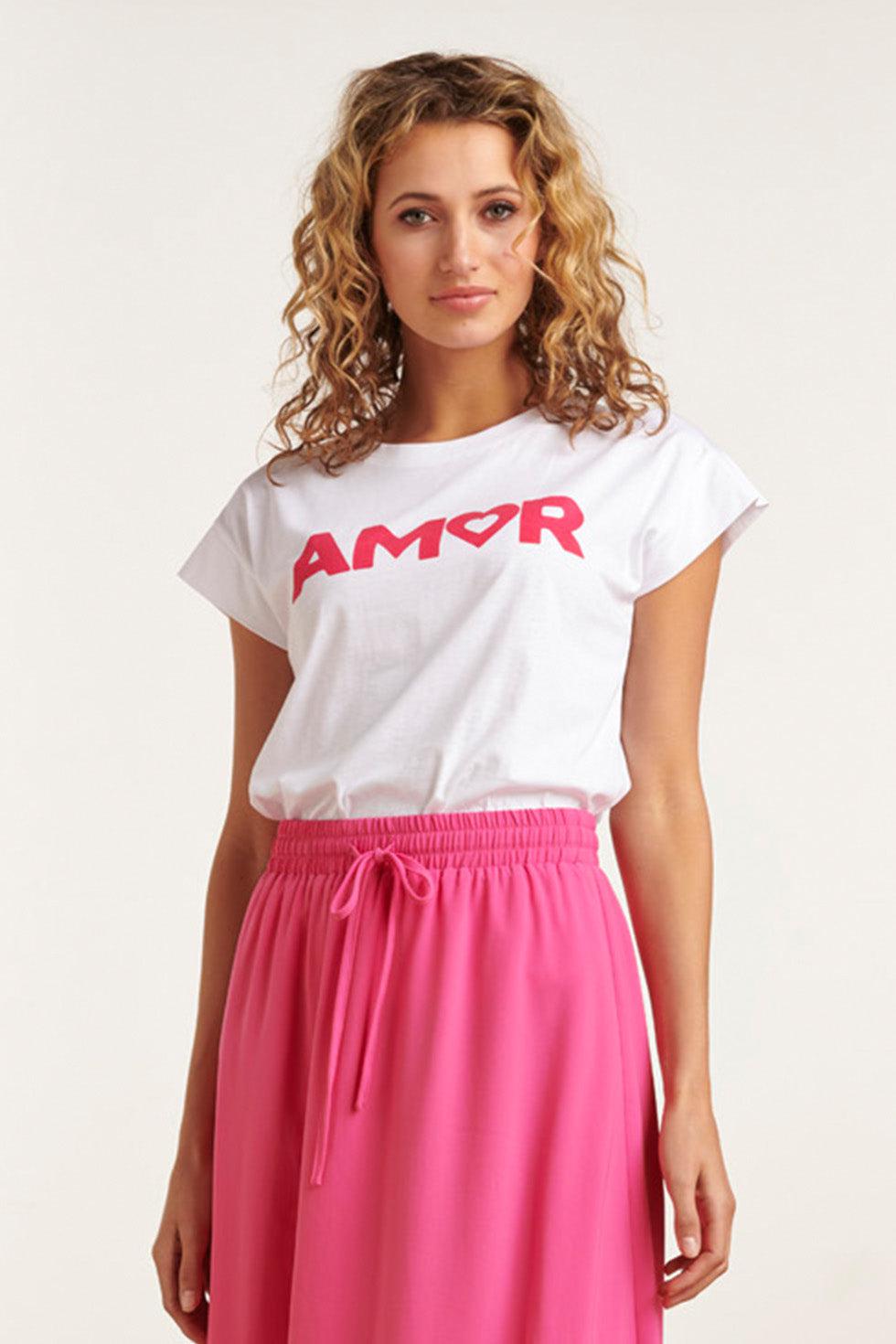 23203 Dames Amor Love T-Shirt Met Korte Mouwen