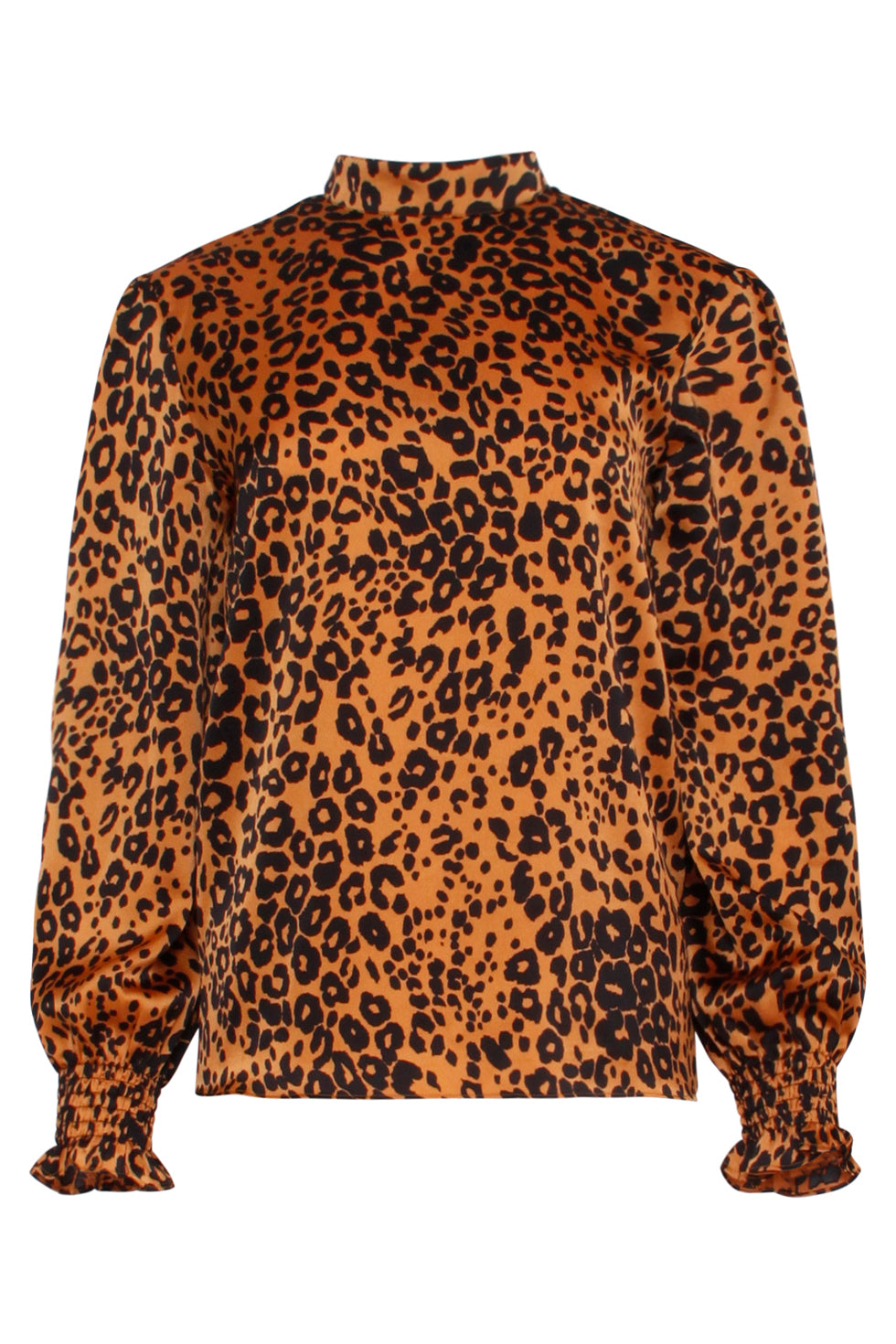 23712-240-999 V-Hals Top Met Dierenprint In Mosterdkleur