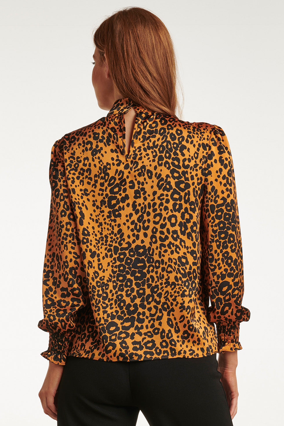 23712-240-999 V-Hals Top Met Dierenprint In Mosterdkleur