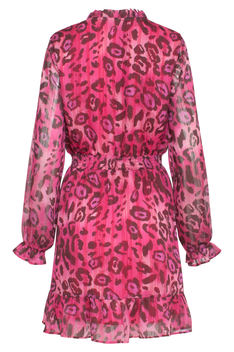 23716-445-999 V-Hals Jurk Met Dierenprint In Fuchsia