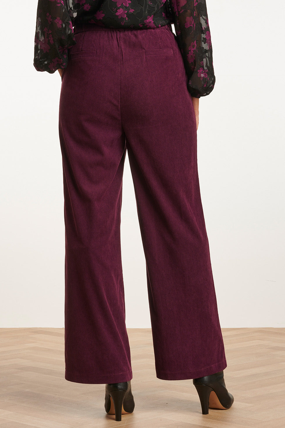 23725-380 Corduroy Broek In Paars Van 100% Polyester