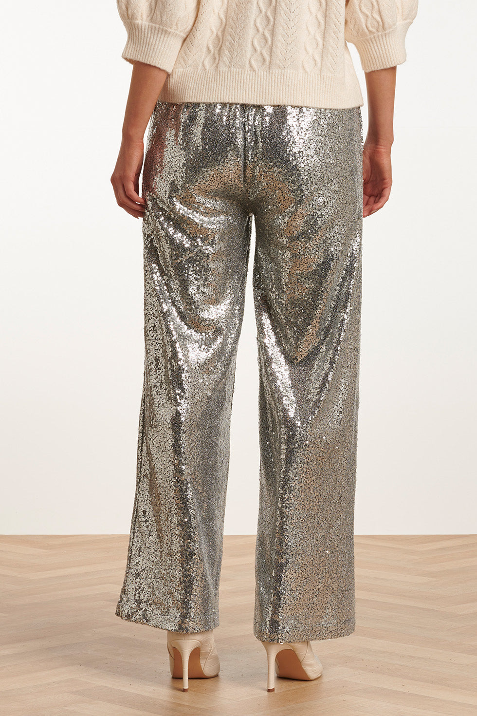 23737-020 Zilveren Glitterbroek Voor Dames