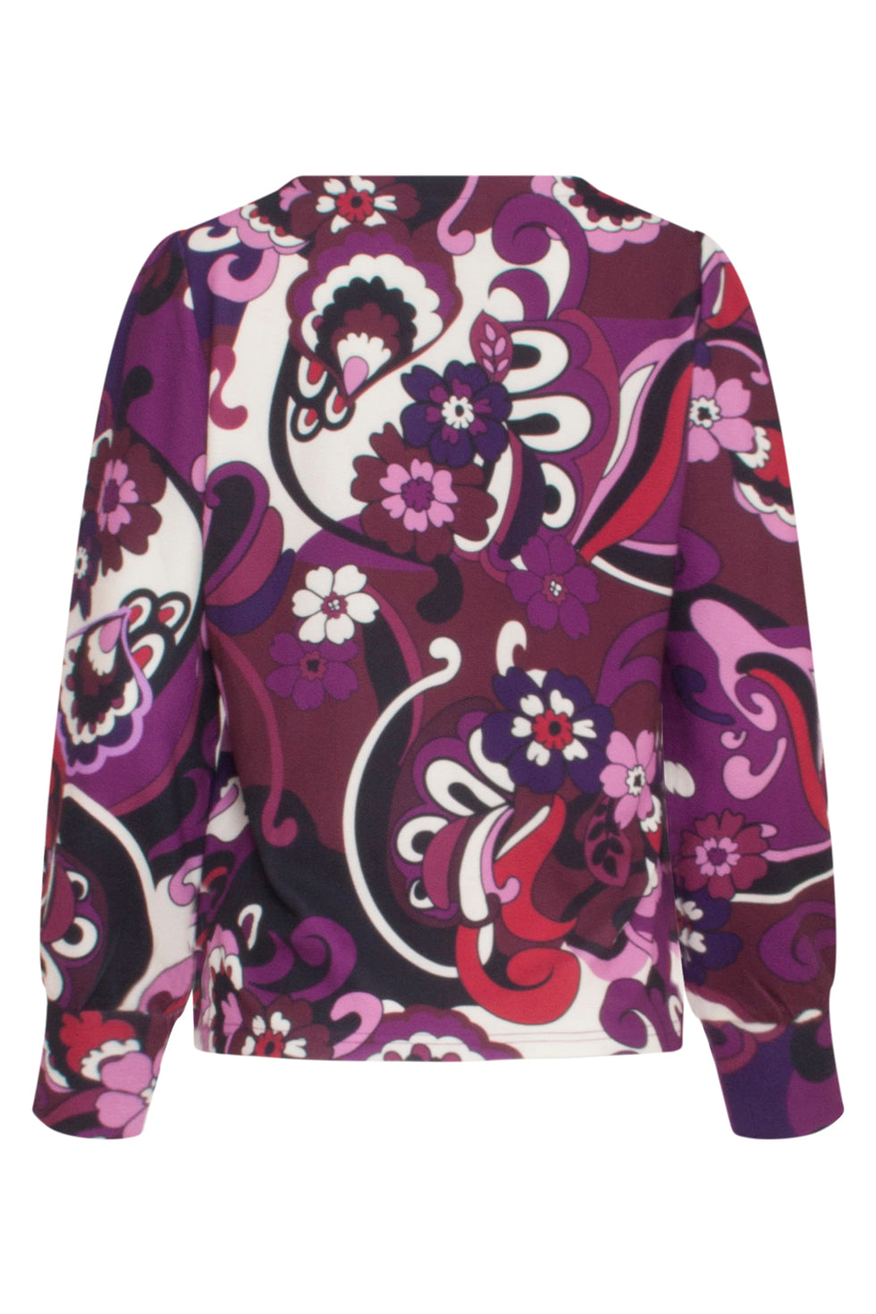 23742-380-998 Multi Kleurige Bloemenprint V-Hals Top Voor Dames