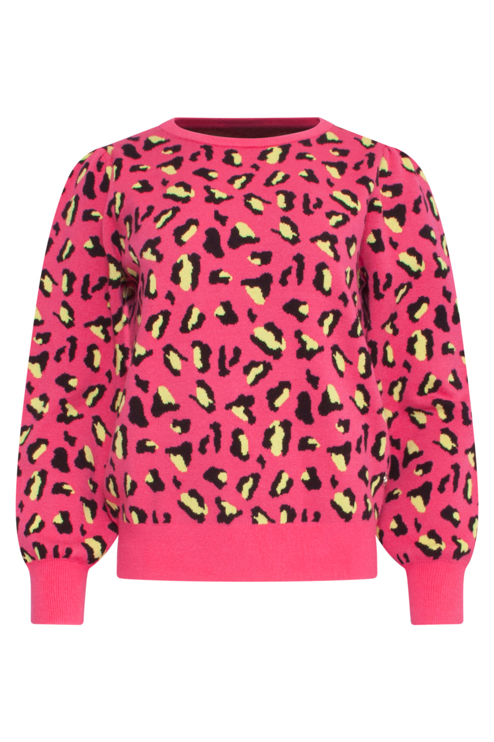 23835 Dierenprint Top In Roze Met Ronde Hals