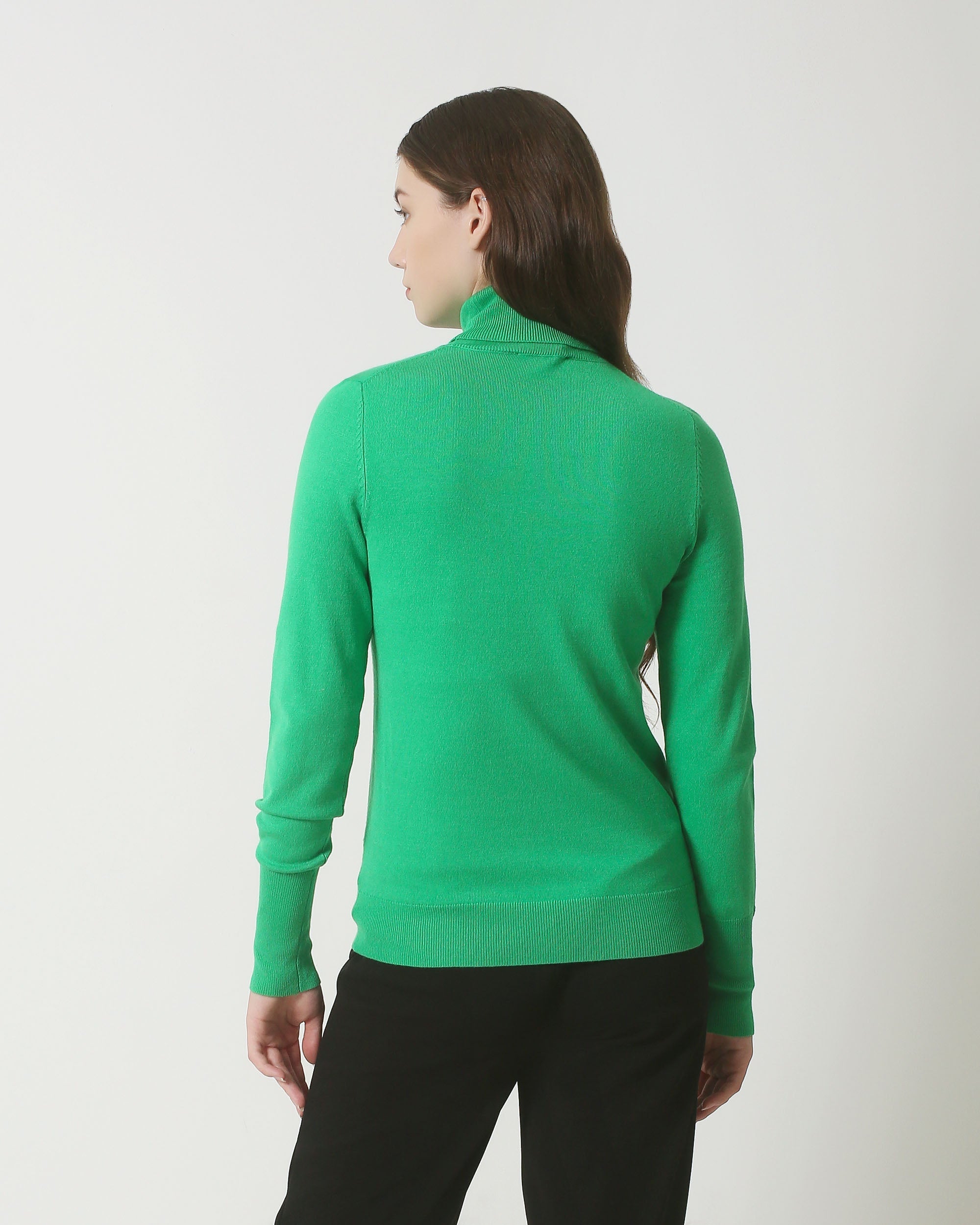 23838 Groene Turtle Neck Top