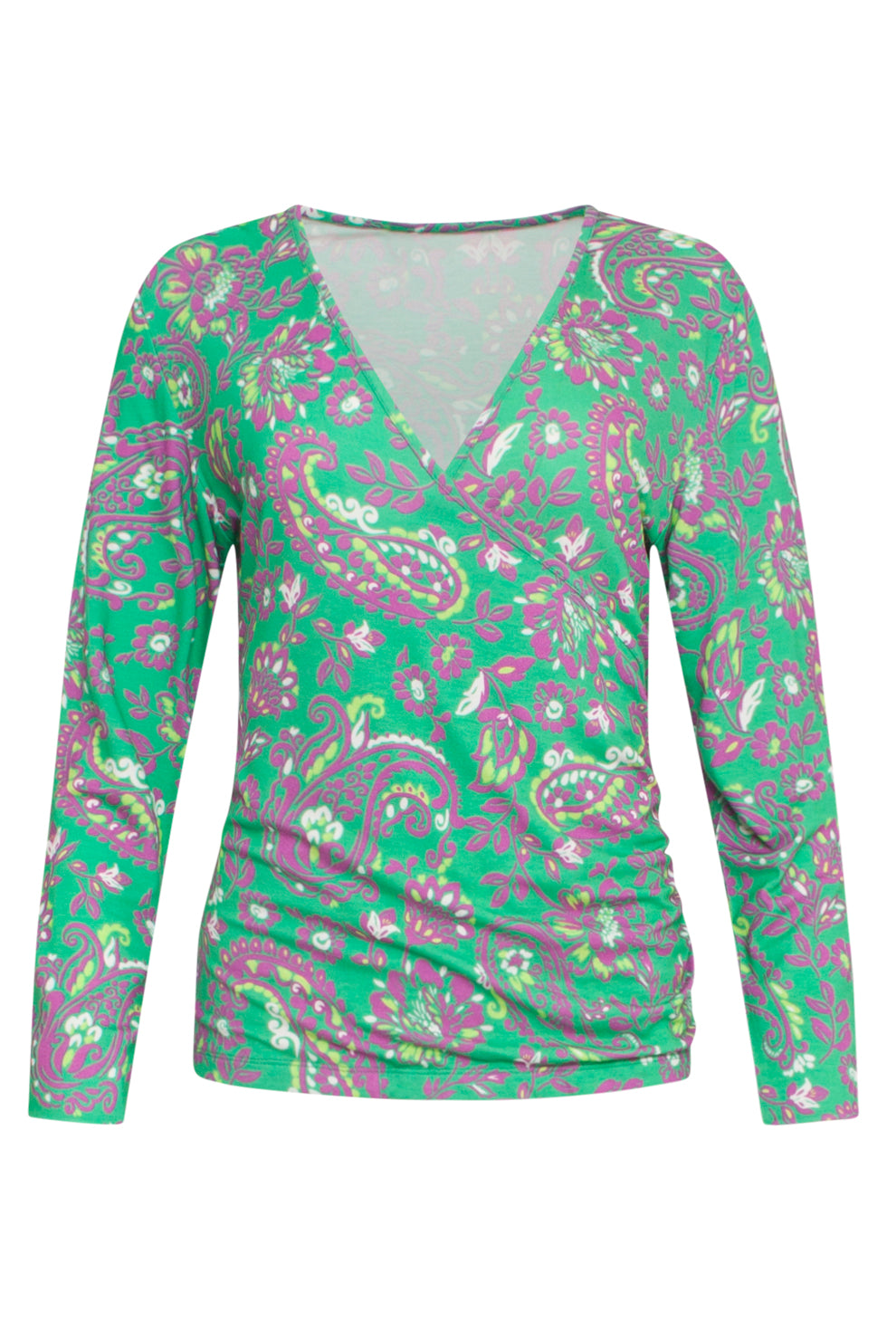 23868 Dames Top Met In Paisleyprint