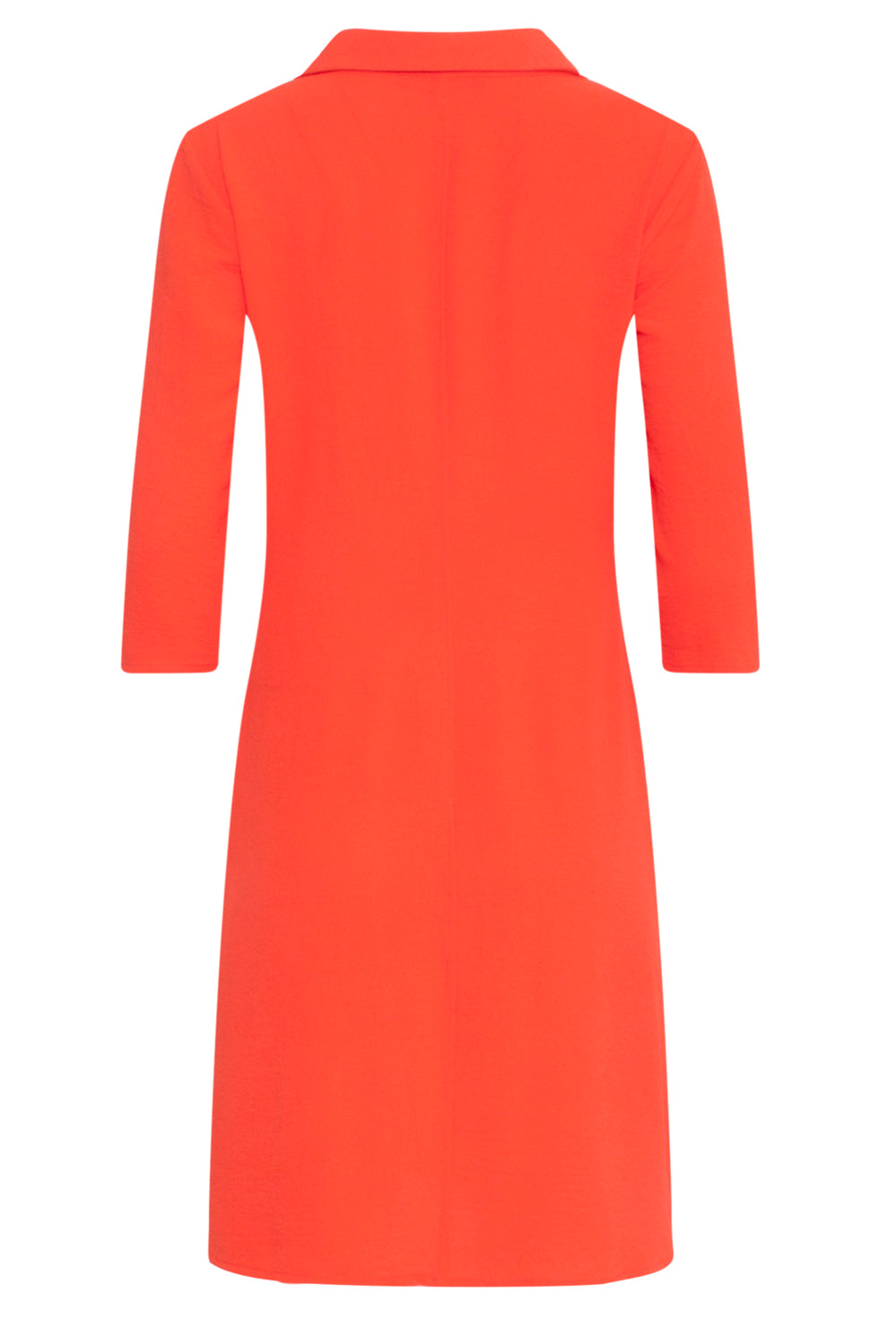 23880 Oranje Winterjurk Met Driekwart Mouwen, Polo Kraag