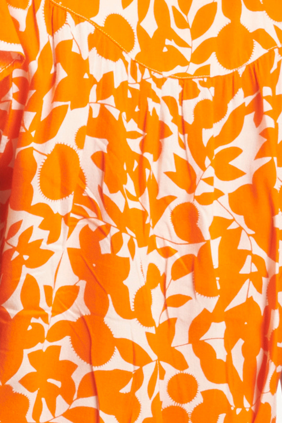 24136 Orange Top Met Bladerprint