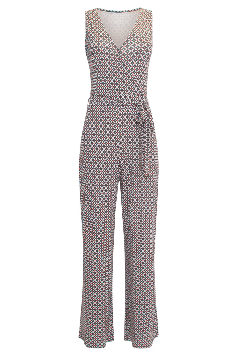 24439 Donkere Grafische Print Jumpsuit