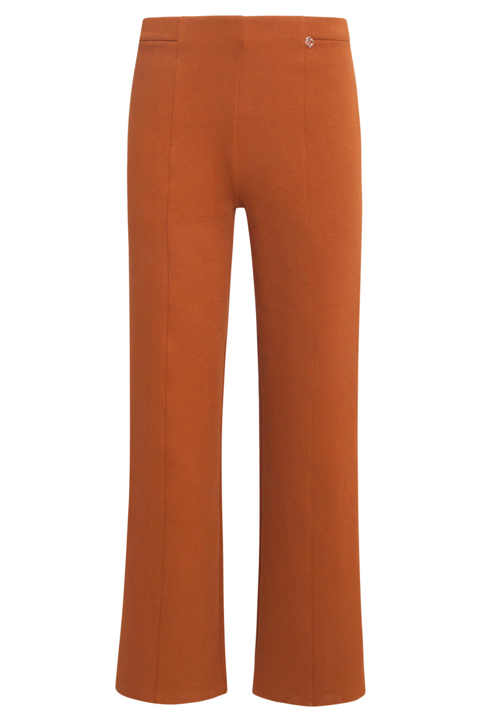 24590 Stretchy Cognac Flared Broek