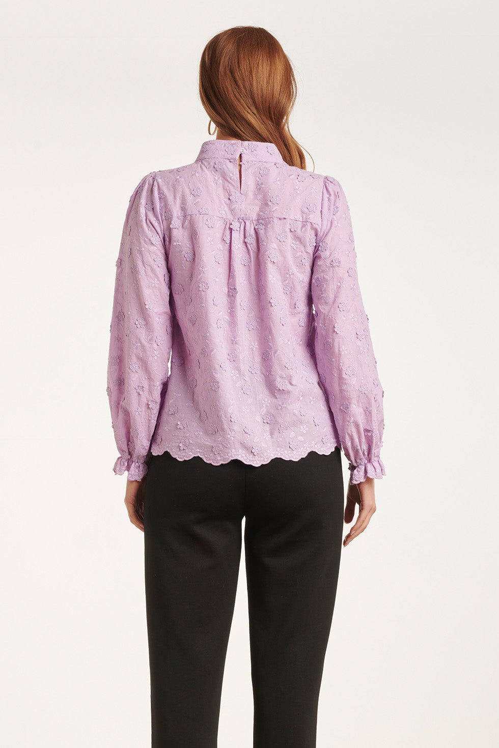 24591 Bloem Textuur Lila Blouse