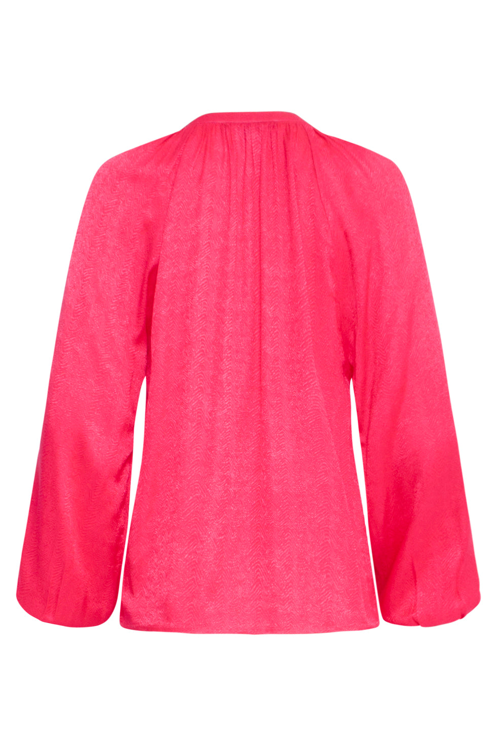 24700 Fuchsia Jacquard V-Hals Top Met Zebra Motief