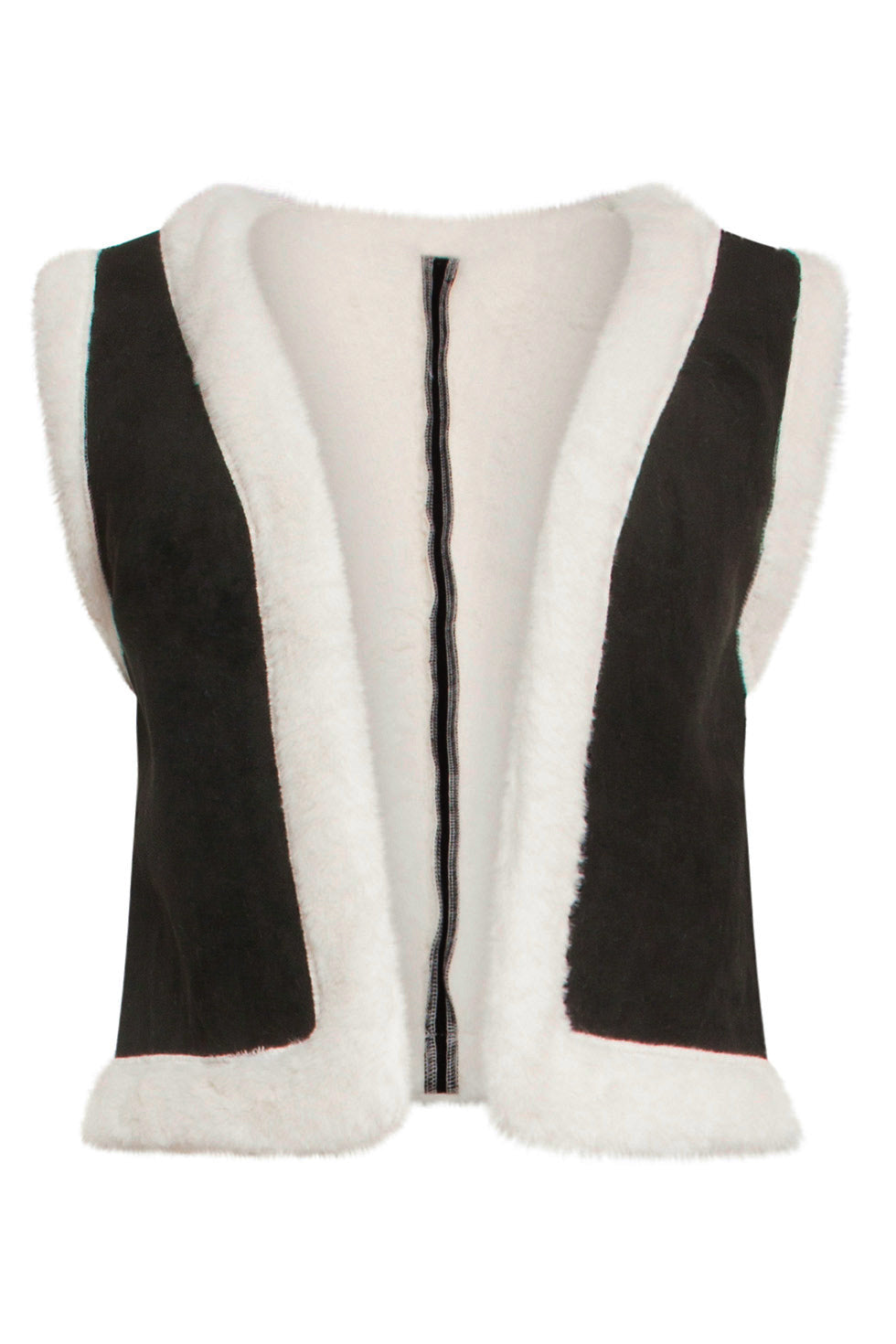 24707 Zwart Suedine Gilet