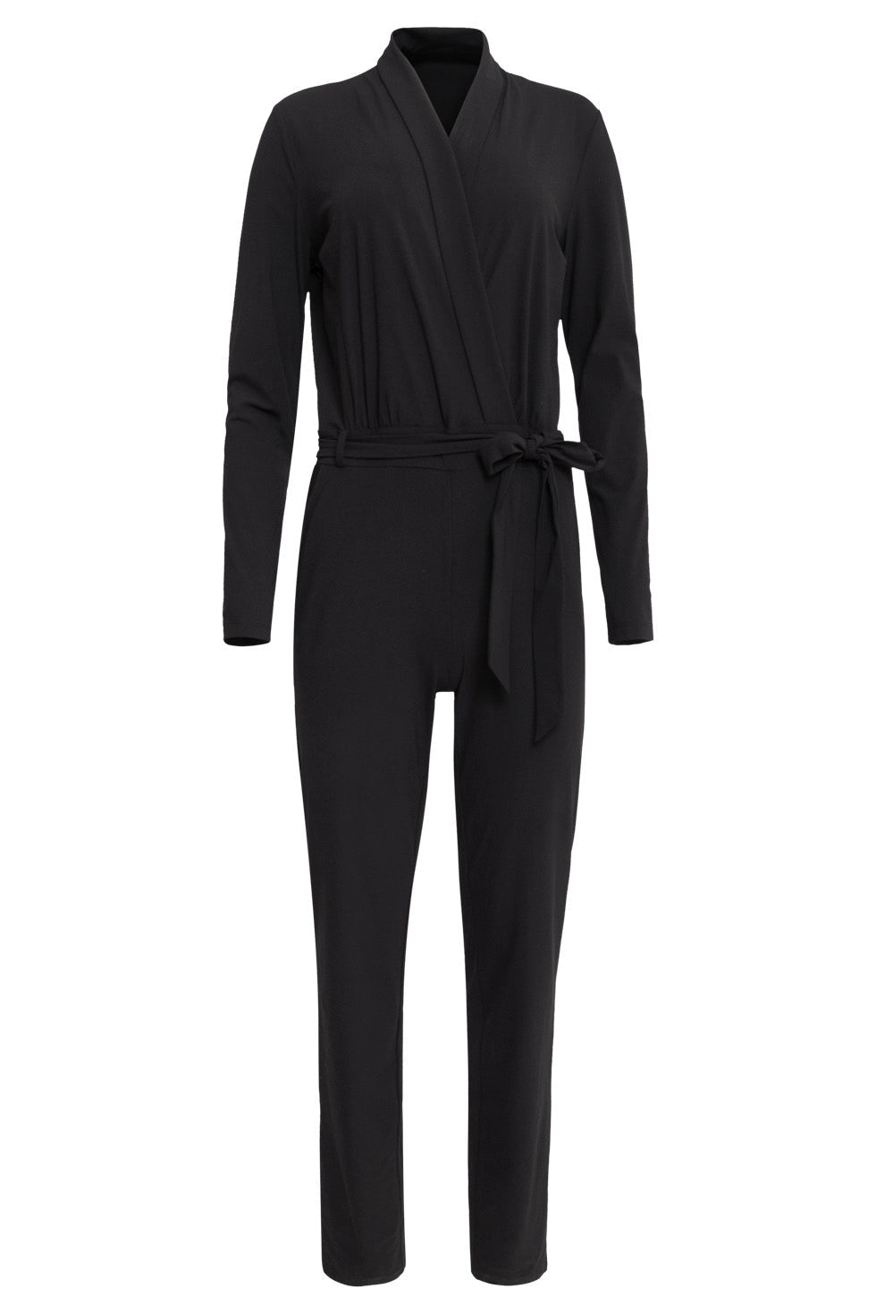 24732 Zwarte Travel Kwaliteit Jumpsuit