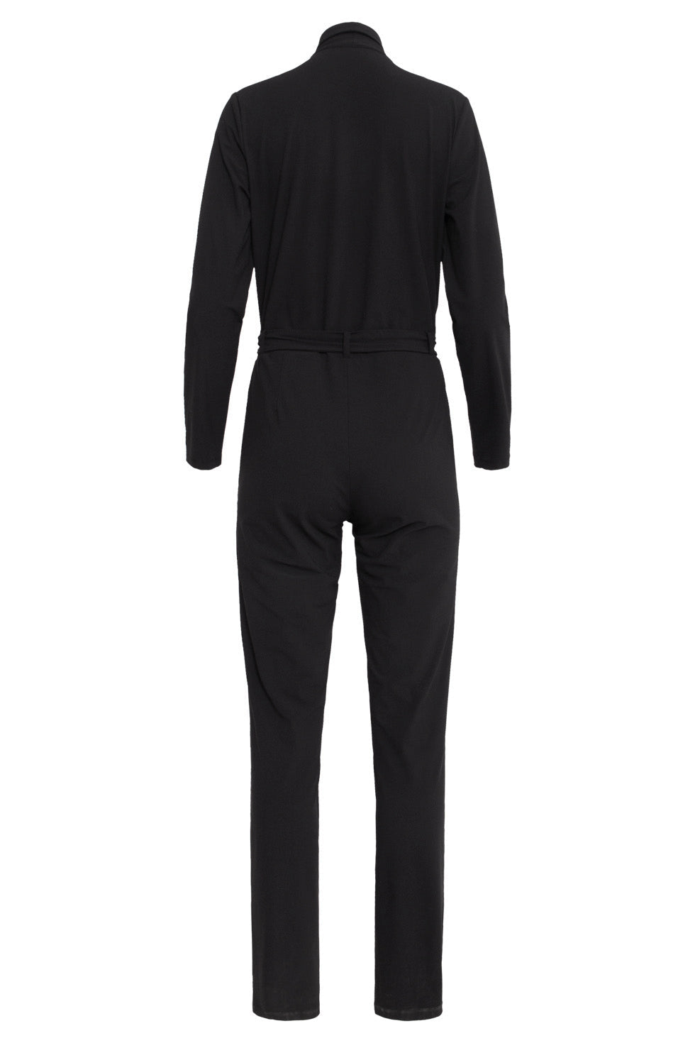 24732 Zwarte Travel Kwaliteit Jumpsuit