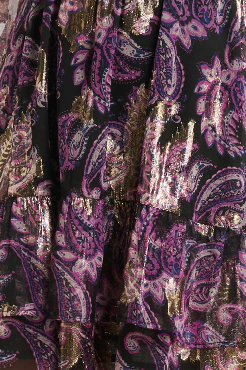 24802 Paarse Paisley Jurk Met Zilveren Jacquard