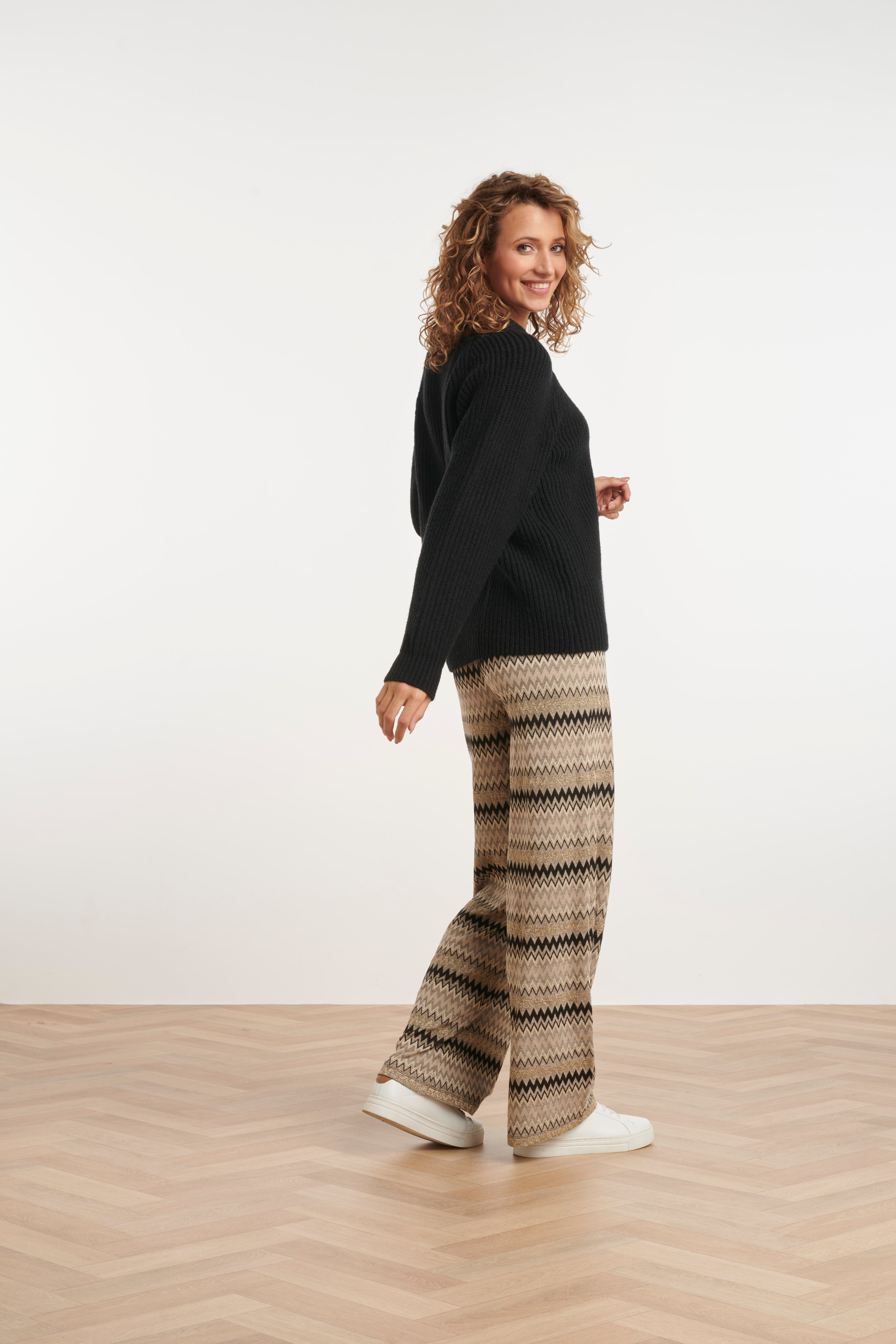 24811 Zand En Zwart Zigzag Broek