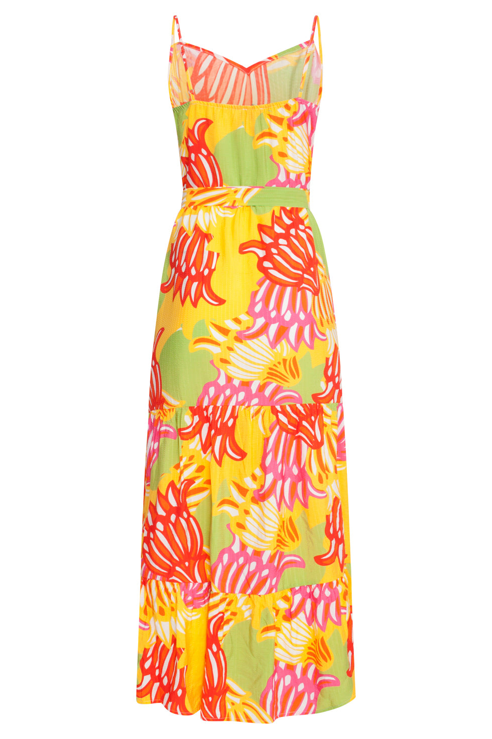 25029 Felgekleurde Maxi Jurk Met Bloemenprint