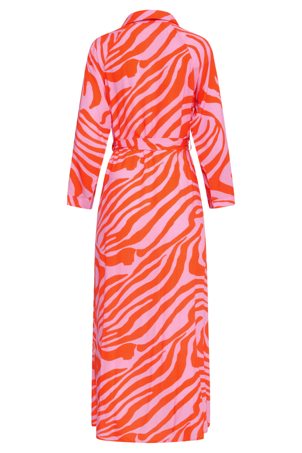 25086 Summer Maxi Shirt Jurk Met Dierenprint