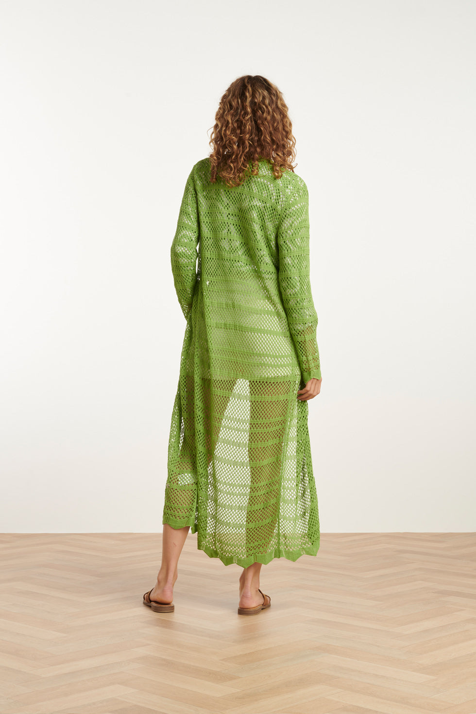 25094 Licht Groen Maxi Cardigan