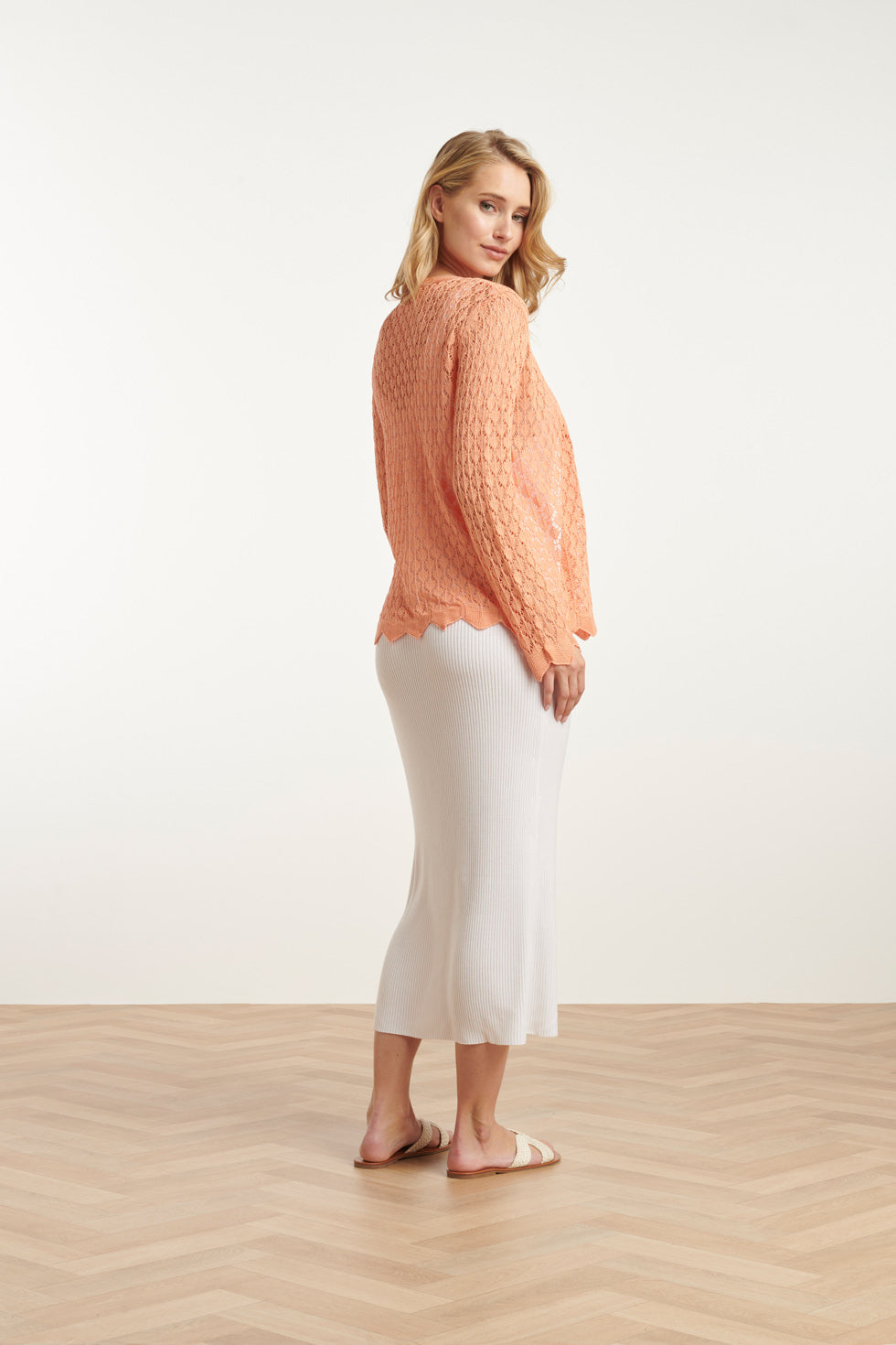 25095 Perzische Crochet Gebreide Cardigan