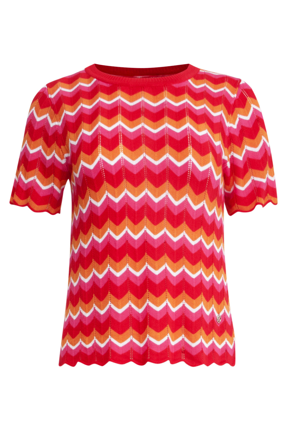 25097 Multicoloured Zigzag Knitted Top