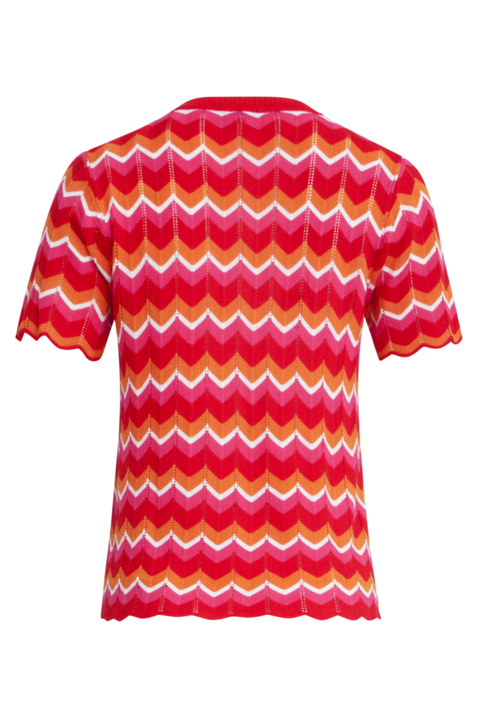 25097 Multicoloured Zigzag Knitted Top