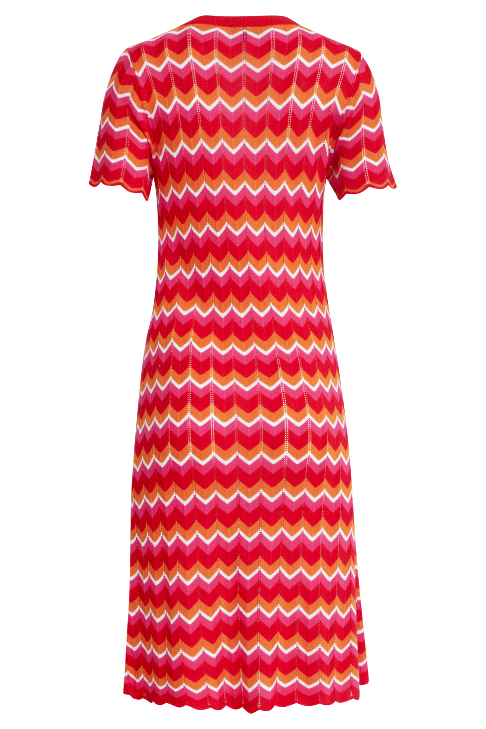 25098 Multicoloured Zigzag Knitted Jurk