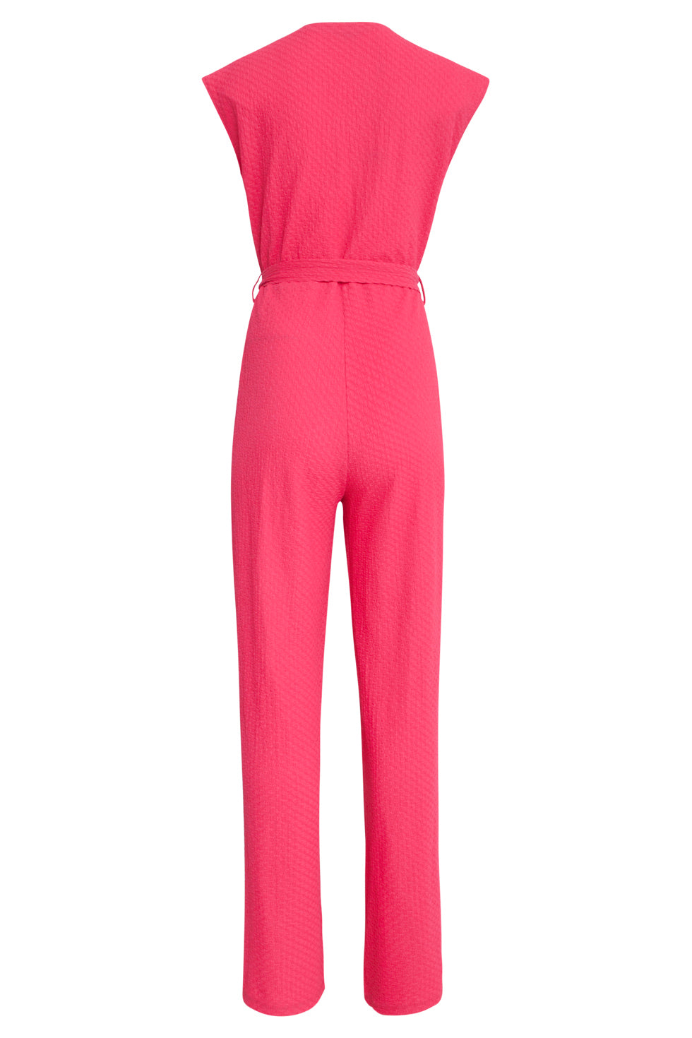 25116 Roze Stretchy Crinkle Jumpsuit