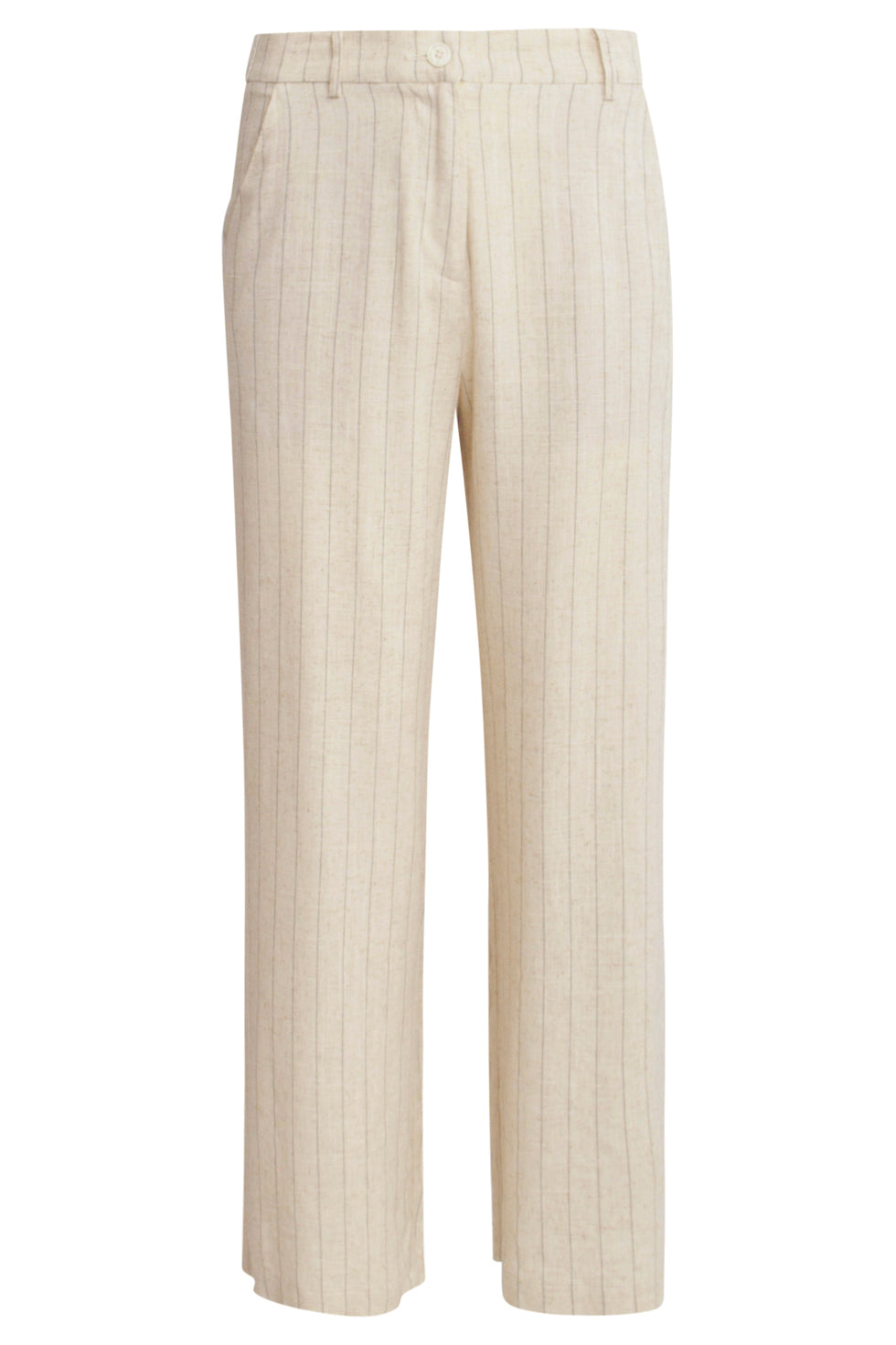 25127 Sand Pinstriped Linnen Trousers