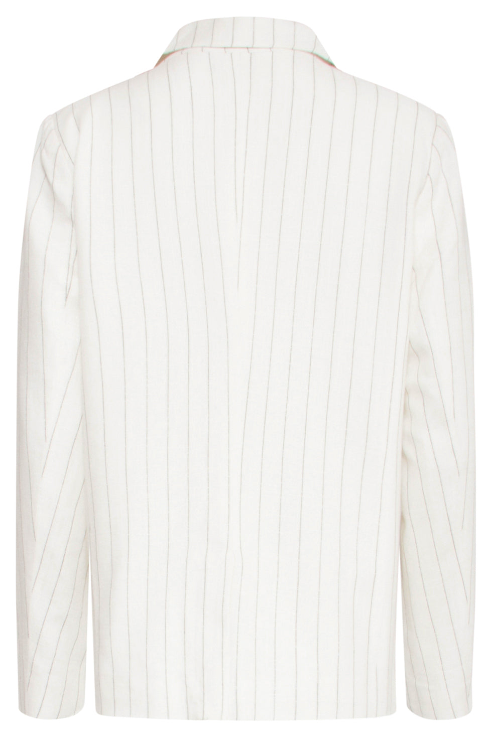 25130 Witte Pinstripe Linnen Blazer