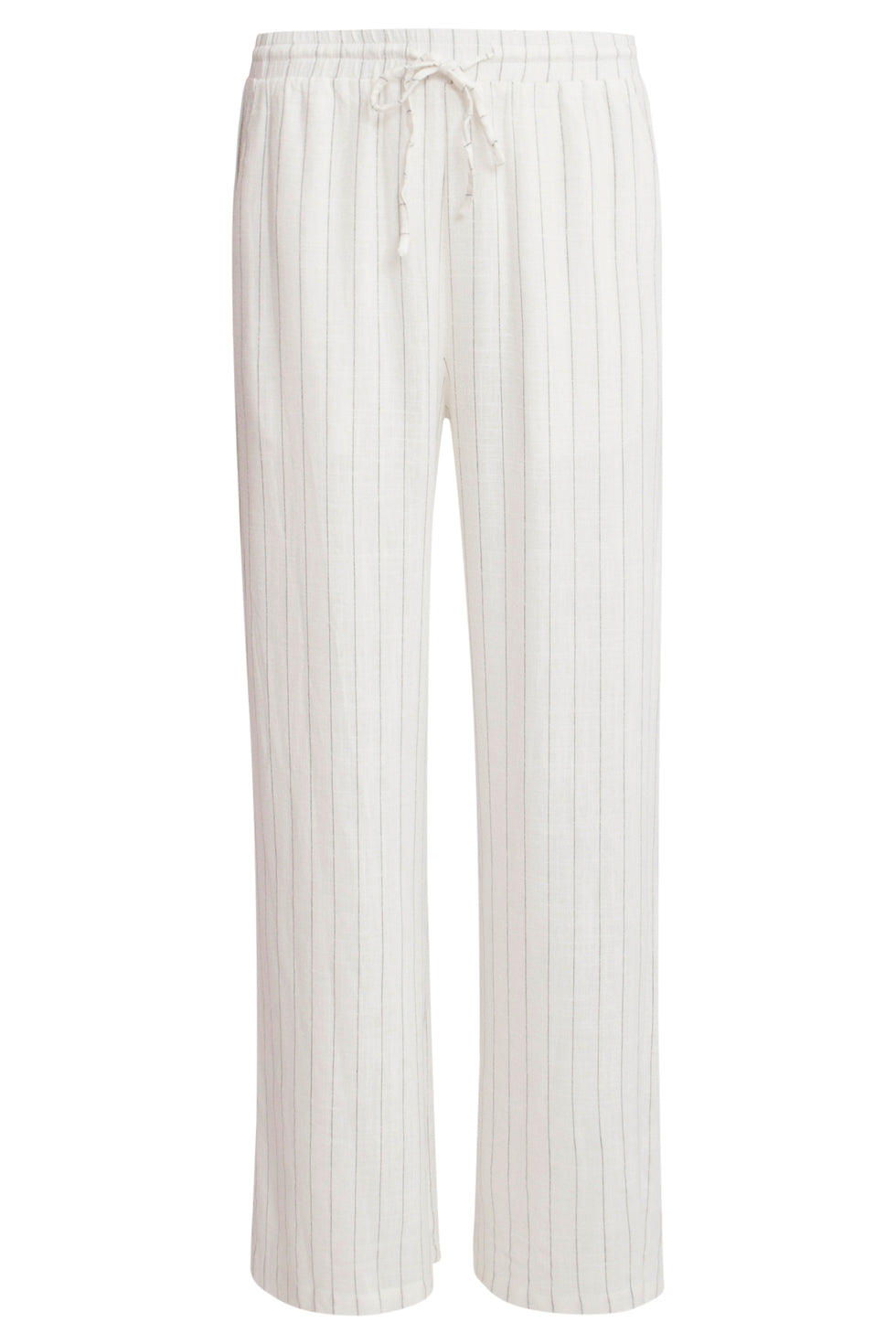 25131 Witte Pinstripe Linnen Broek