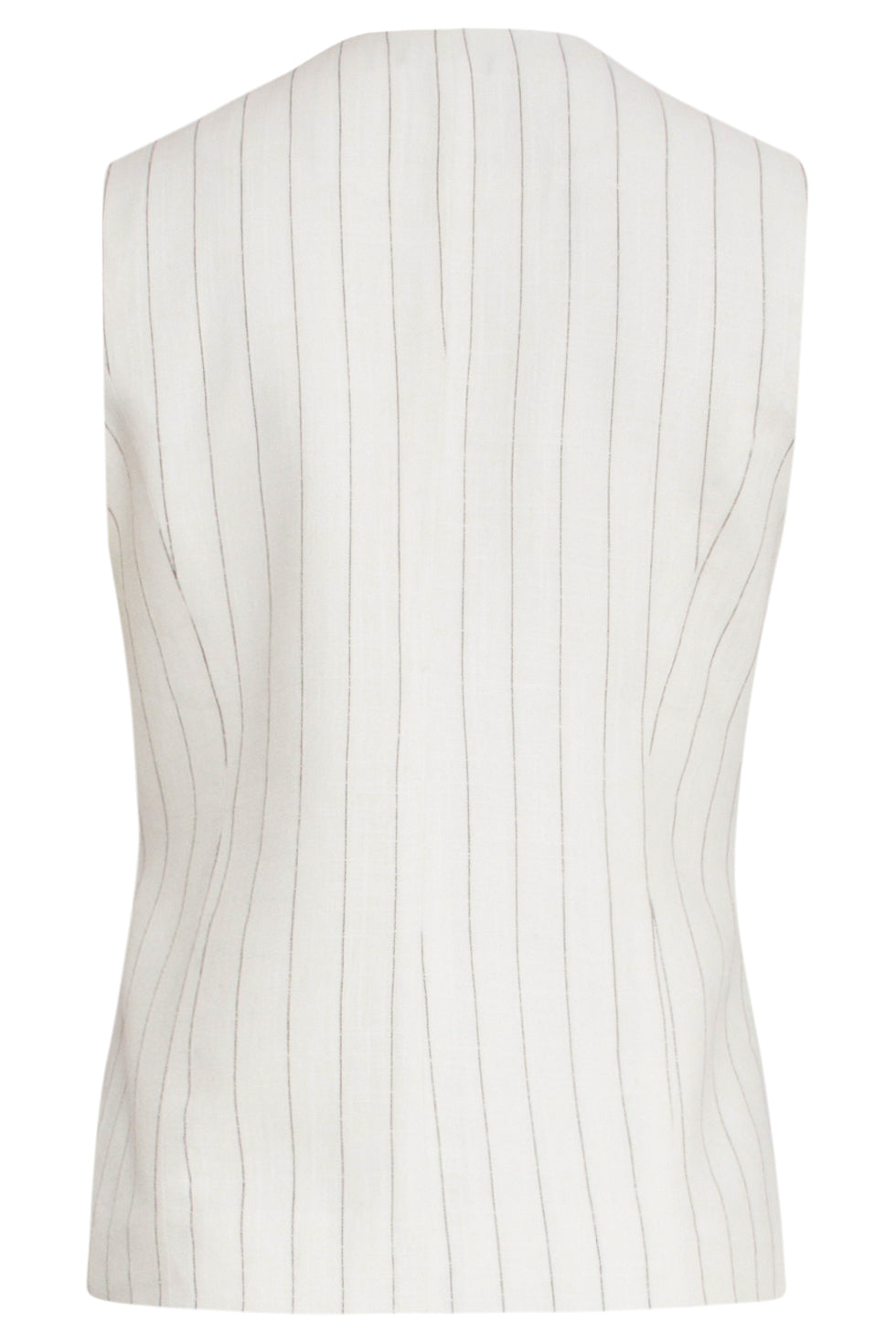 25132 Witte Linnen Waistcoat