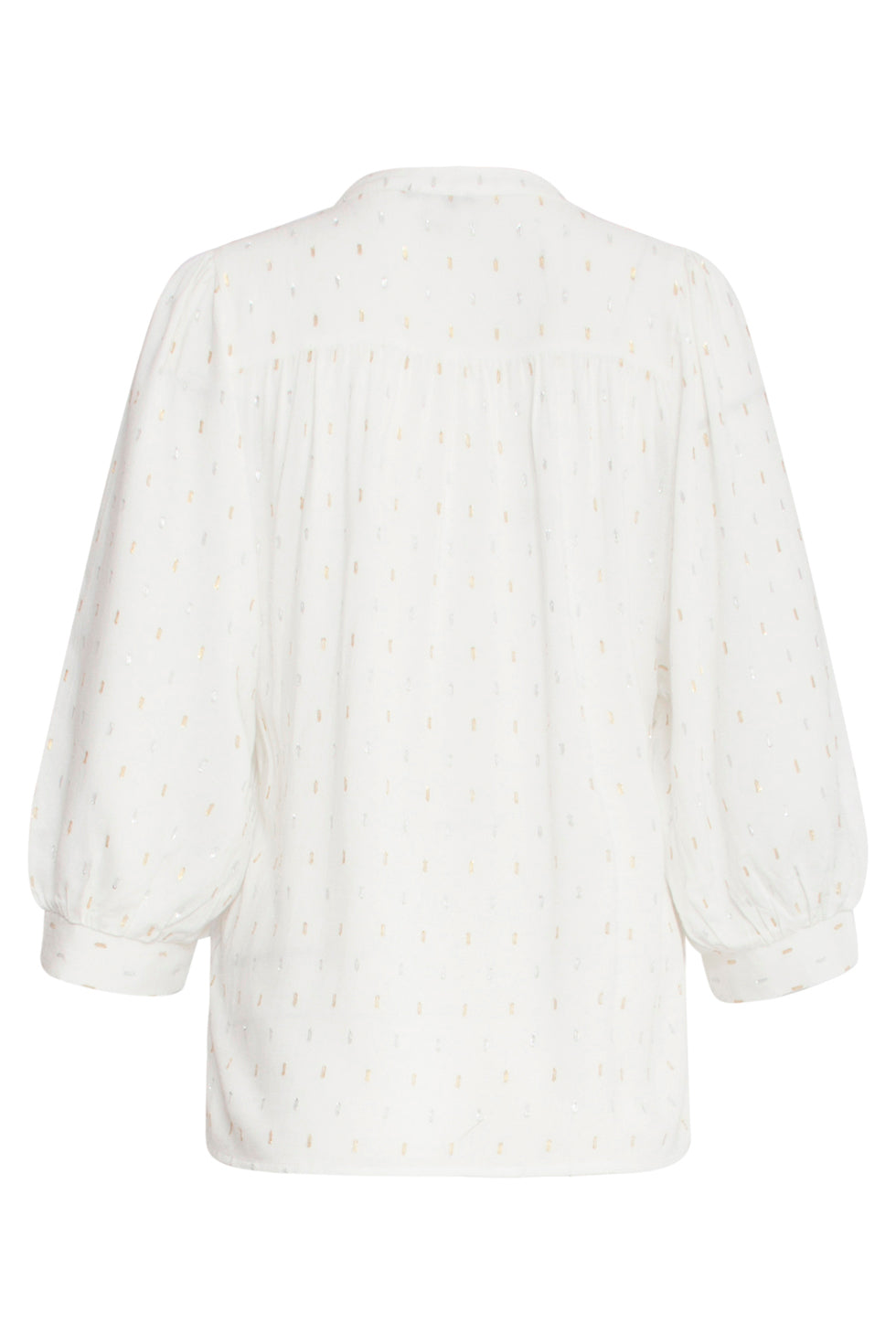 25133 Off White Lurex Dotted Blouse