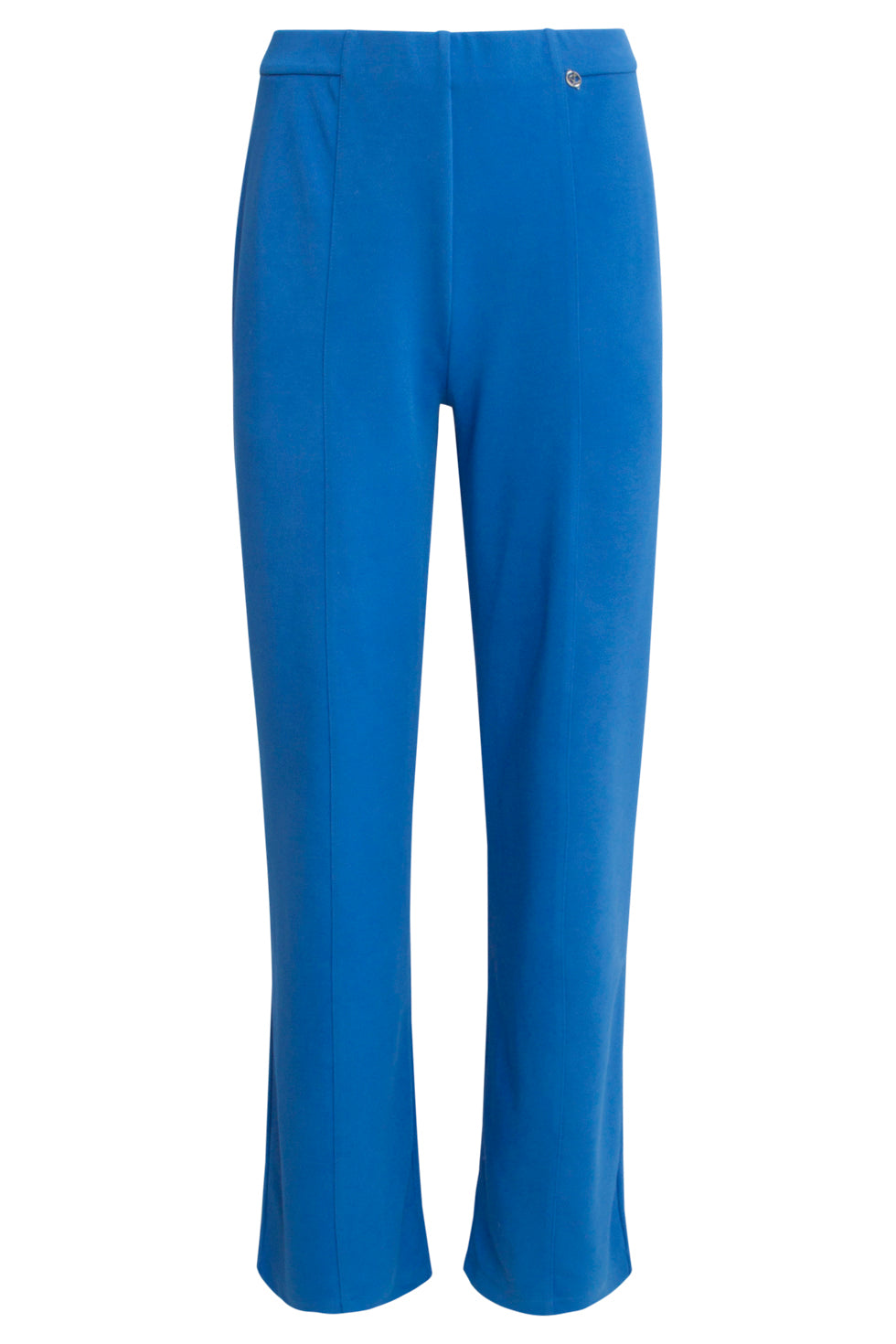 25140 Cobalt Blauwe Wide Straight Leg Stretch Broek