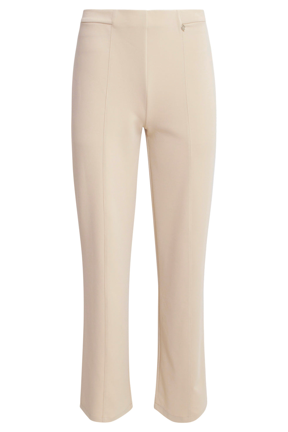 25140 Sand Wide Straight Leg Stretch Broek