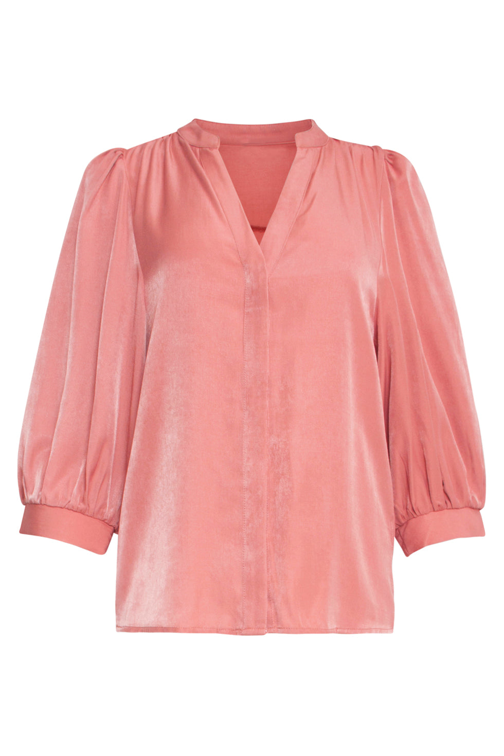 25142 Roze Rayon Satijn Blouse