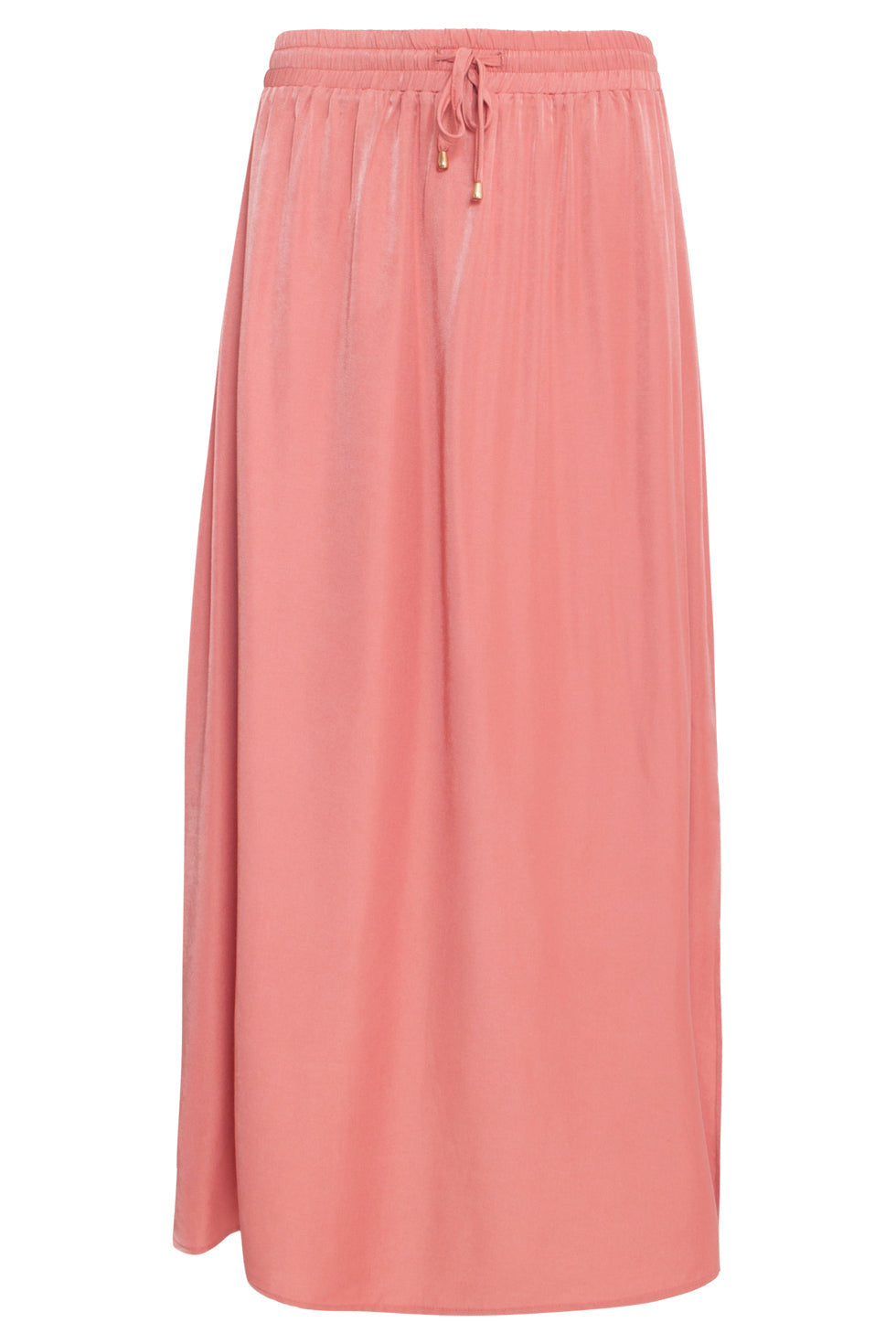 25143 Roze Rayon Satin Maxi Rok