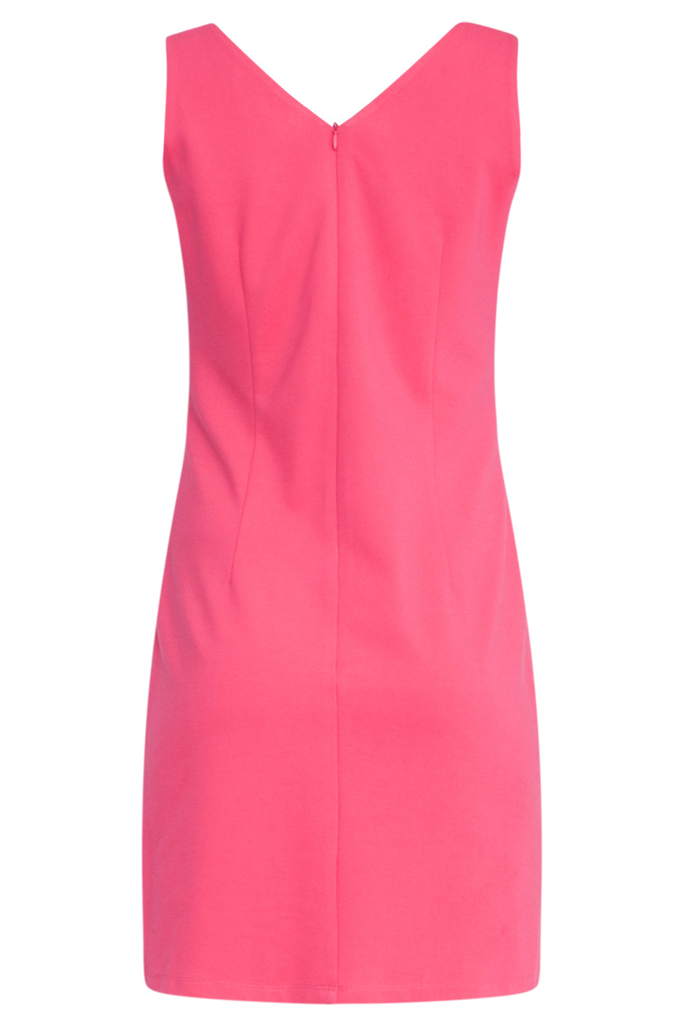 25145 Roze Mouwloze Getailleerde Jurk