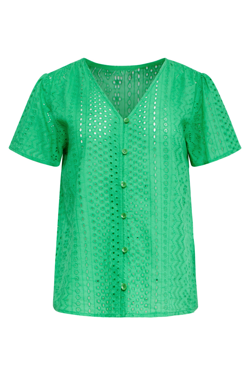 25147 Felgroene Broderie Anglaise Blouse