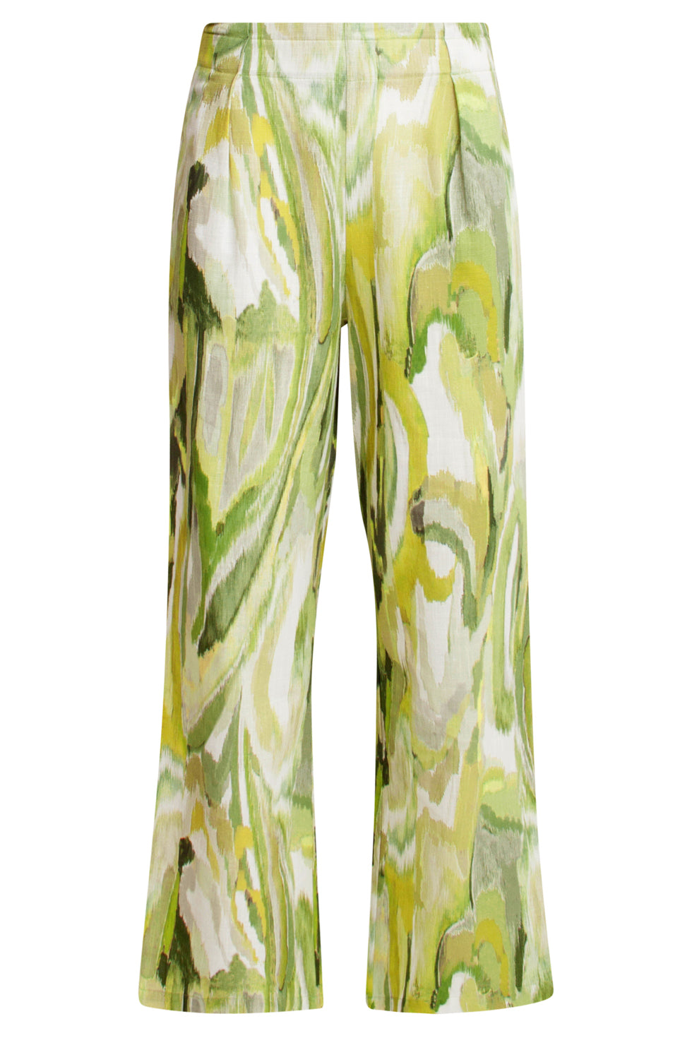 25165 Groene Multicolour Abstract Print Broek