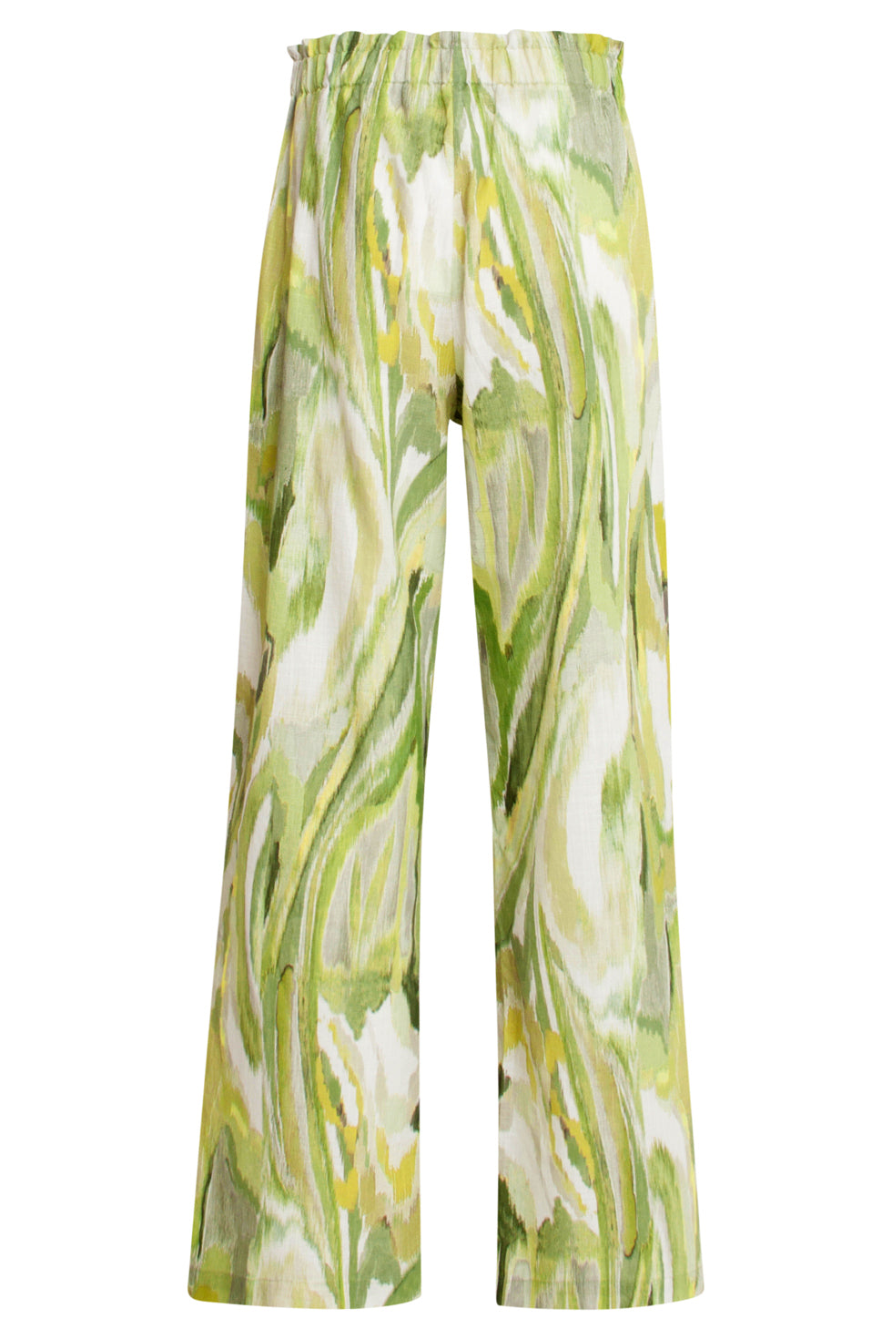 25165 Groene Multicolour Abstract Print Broek