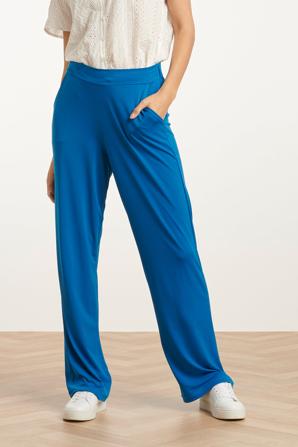 25174 Cobalt Blauwe Stretch Broek