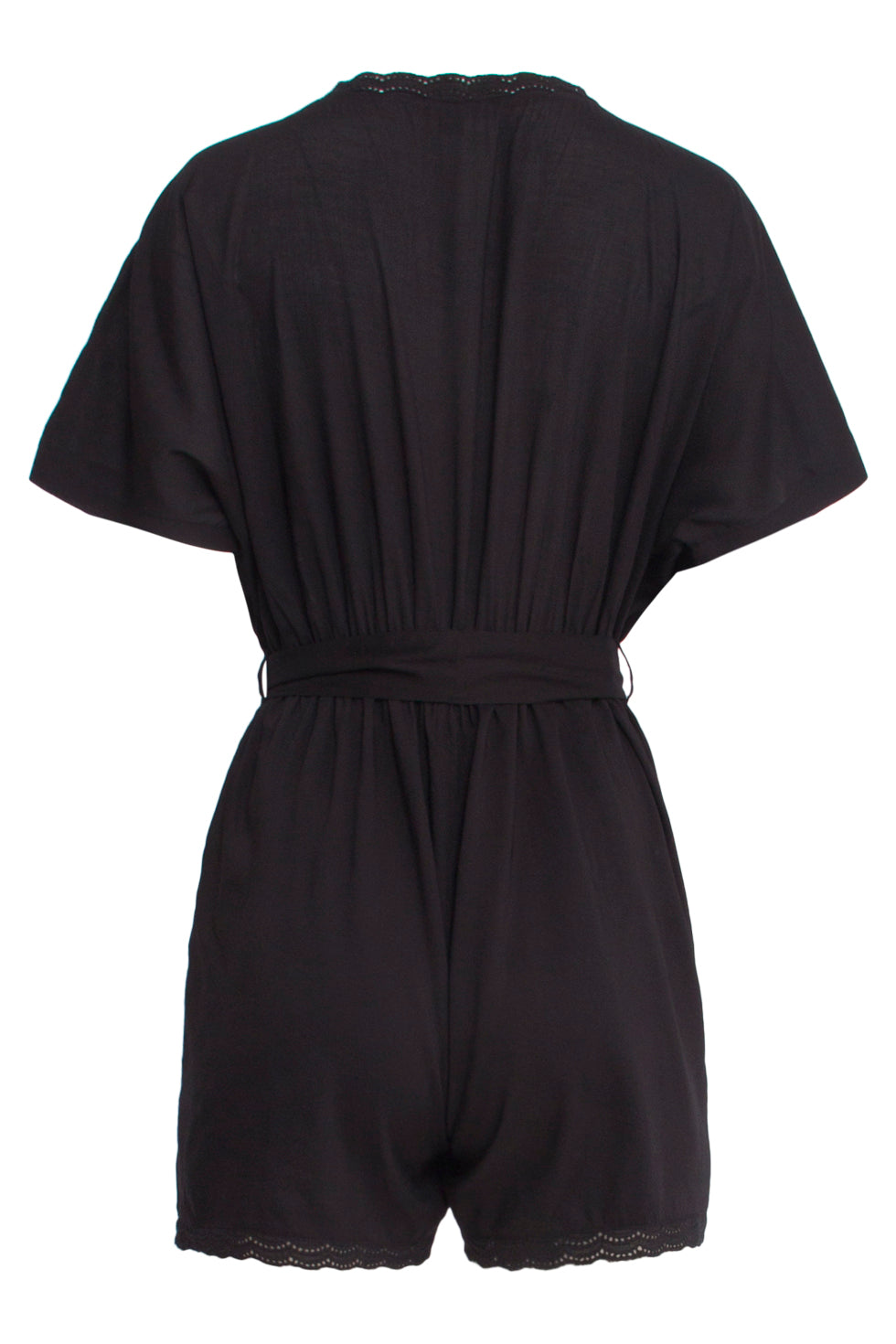 25193 Zwarte Viscose Playsuit