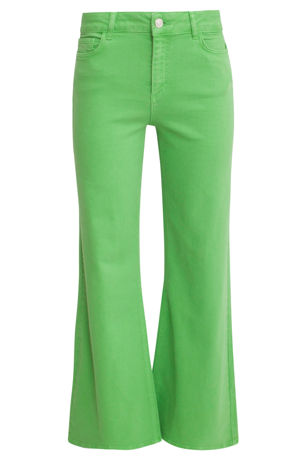 25206 Lichtgroene Flared Jeans