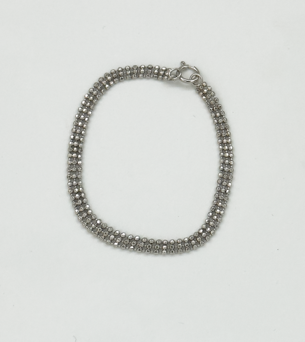 62058 Zilveren Ketting Armband Met Zirkonia Kristallen